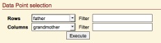 correlation data point selection