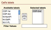 hierarchy label selection