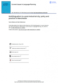 Front cover of: Multilingualism in a post-industrial city: policy and practice in Manchester