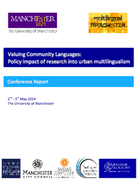 Front cover of: Valuing Community Languages – Conference report